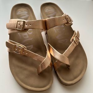 Rose gold Mad Love sandals